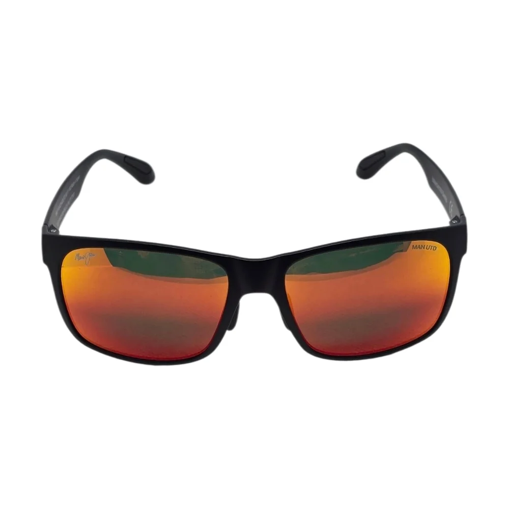 MAUI JIM SPECIAL EDITION MANCHESTER UNITED Black Sunglasses with Red Lenses - Picture 3 of 9